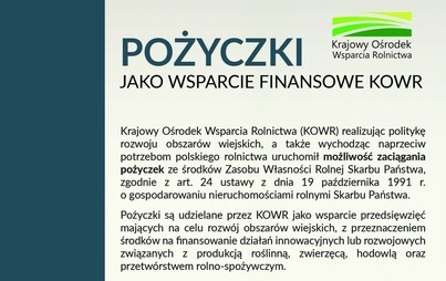 Zdjęcie do Pożyczki dla rolnik&oacute;w
